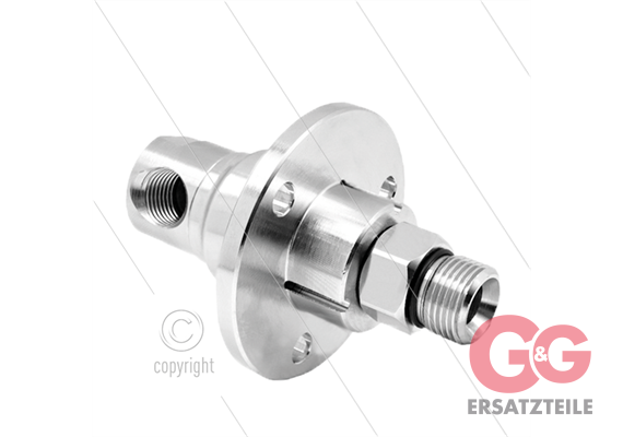DXF Winkeldrehgelenk - dreifach gelagert - 1/4" IG x 3/8" AG - 170 Bar - NW6 - 2000 U/min