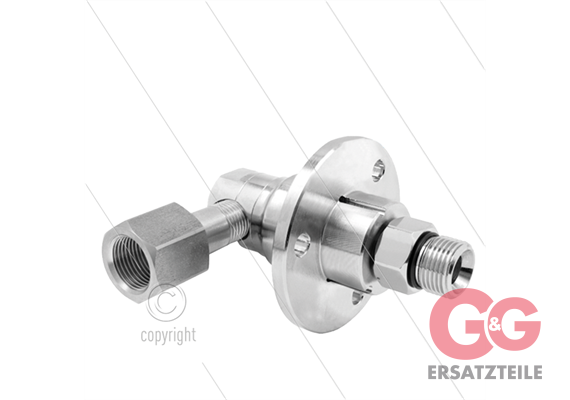 DXF Winkeldrehgelenk - dreifach gelagert - 3/8" IG x 3/8" AG - 170 Bar - NW6 - 2000 U/min