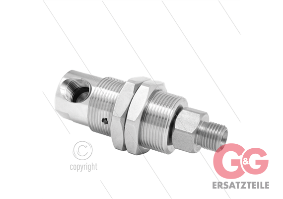 DXGI Winkeldrehgelenk - dreifach gelagert - 1/4" IG x 3/8" AG - 170 Bar - NW6 - 2000 U/min