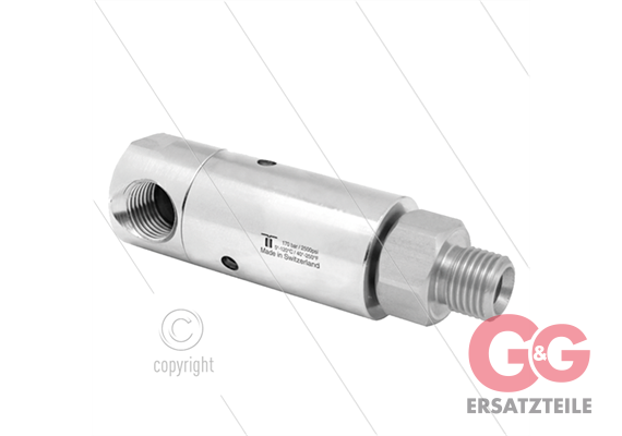 DXL Winkeldrehgelenk - dreifach gelagert - 1/4" IG x 1/4" AG - 170 Bar - NW6 - 2000 U/min