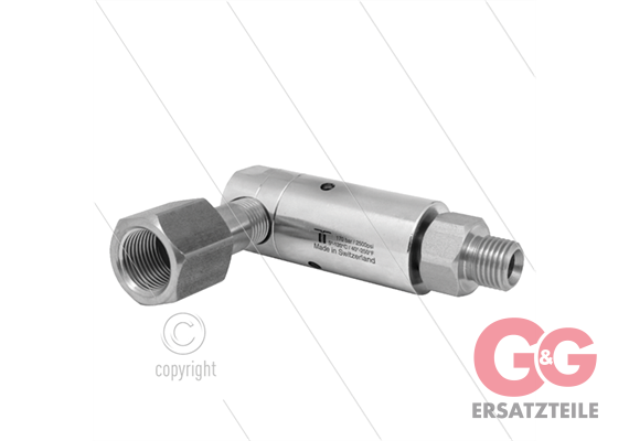 DXL Winkeldrehgelenk - dreifach gelagert - 3/8" IG x 1/4" AG - 170 Bar - NW6 - 2000 U/min