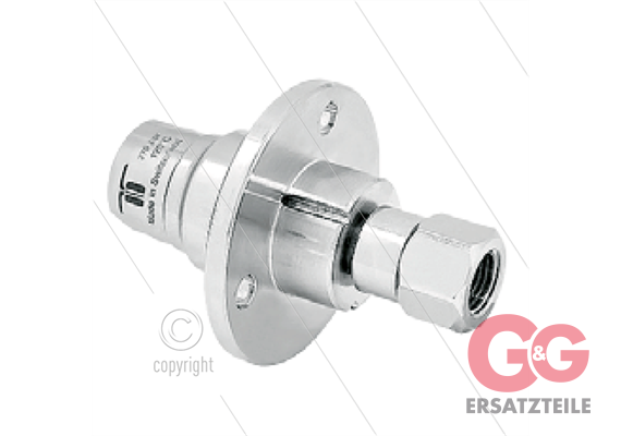 DYF Drehgelenk mit Flansch - dreifach gelagert - 2 x 3/8" IG - 275 Bar - NW6 - 2000 U/min