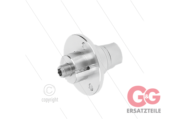 DYF Drehgelenk mit Flansch - M12x1,5 AG x 1/4" IG - max 275 Bar - max 120°C - für