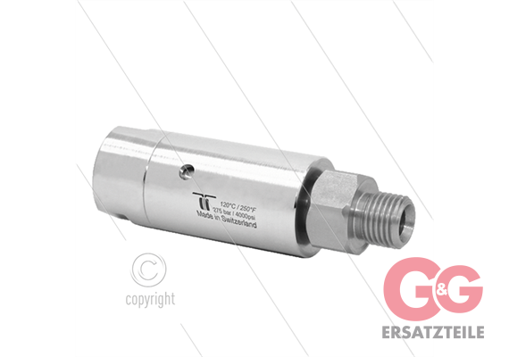 DYL Winkeldrehgelenk - dreifach gelagert - 1/4" IG x 1/4" AG - 275 Bar - NW6 - 2000 U/min