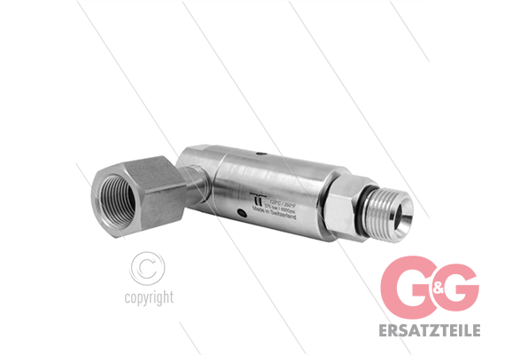 DYL Winkeldrehgelenk - dreifach gelagert - 3/8" IG x 3/8" AG - 275 Bar - NW6 - 2000 U/min