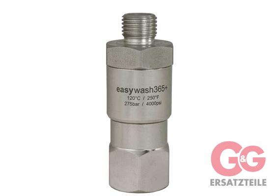 easywash365+ 3/8"IG : 1/4"AG 275 bar 25 Stk. Messing vernickelt