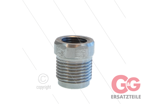 EG-Düsenmuffe - VA - 1/4" IG x M18x1,5 AG - inkl. O-Ring - für Schaumdüse FHS35