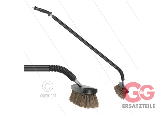 F-LAN - Flexbürstenlanze - L=1200mm mit Bürsten und Schauminjektor - mit Handgriff
