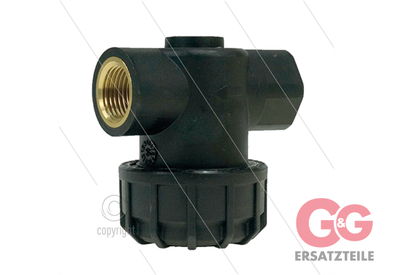 F5 Kunststoff Filter - 300 mµ - 10 bar - 30 L/min - 2 x 1/2"