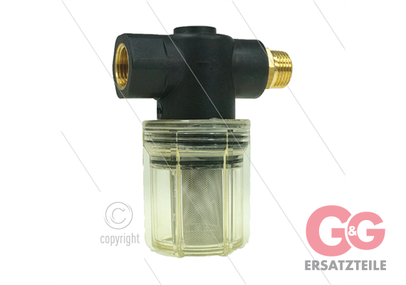 F5 LB - Kunststoff Filter - mit 1/4" Bypass Anschluss - 300 mµ - 10 bar - 30 l/min - 1/2"