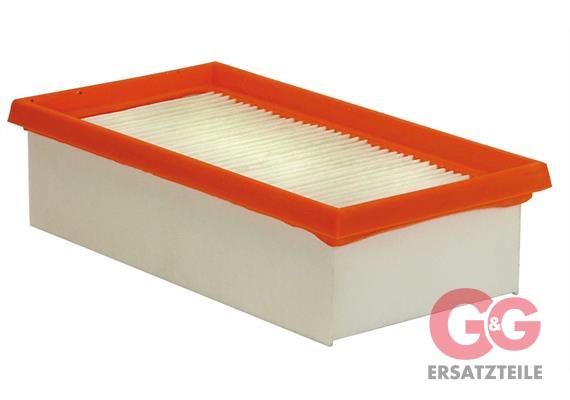 Faltenfilter 340x140x68 PES, mit Steg