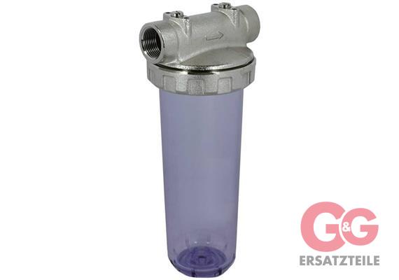 Filtergehäuse 9" 1"IG Messing/Kunststoff ohne Filtereinsatz