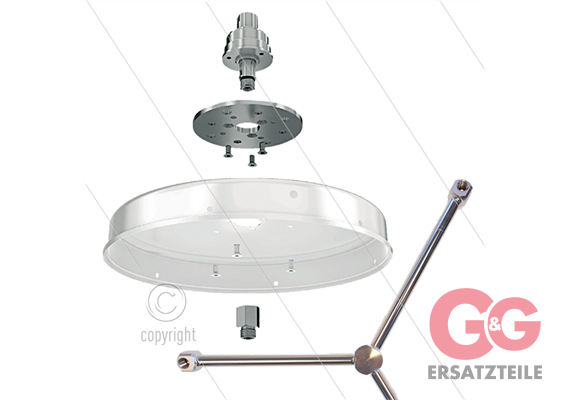 FL-Z Umbau Kit - Drehgelenk, Adapterplatte, Montageschrauben, Distanz-Adapter
