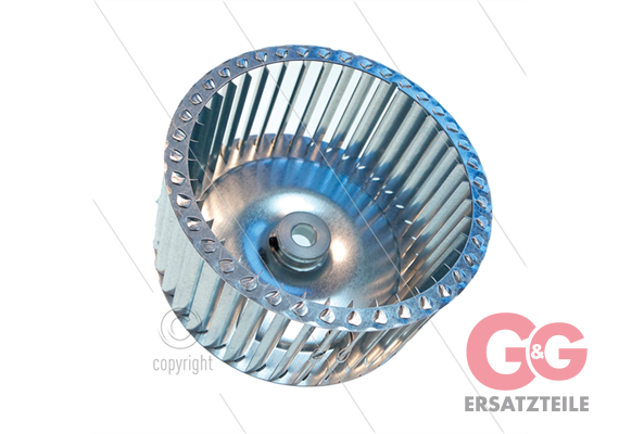 Gebläserad Brennermotor - Tecno.mec - Ø146mm - H=72,5mm - Welle Ø1/2" (12,7mm) - rechtsdre