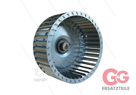 Gebläserad Brennermotor - Ø146mm - H=62mm - Welle=1/2" - links