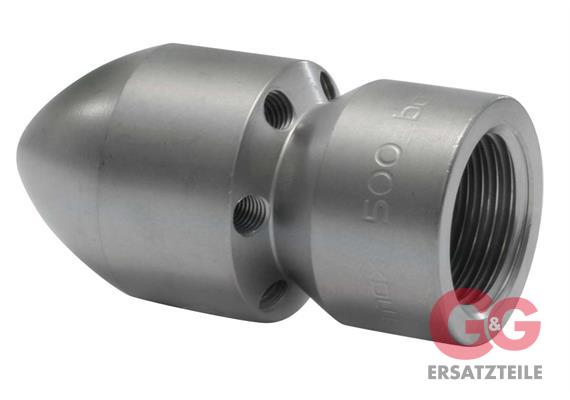 Granat-30° 1/2"AG mit Frontbohrung D=060 1 x vorn, 6 x hinten