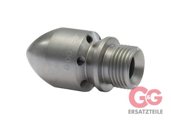 Granat-30° 1/2"AG mit Frontbohrung D=100 1 x vorn, 6 x hinten
