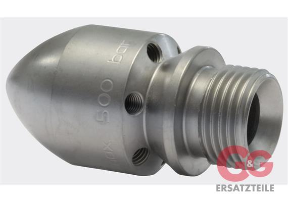 Granat-30° 1/2"IG mit Frontbohrung D=060 1 x vorn, 6 x hinten