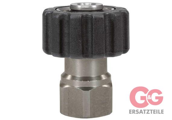 Handverschraubung M22x1,5 : 3/8"IG Edelstahl Länge: 45 mm