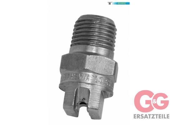 HD-Düse MEG 1/4"AG Spritzwinkel und Größe 40° 040  Mit Stabilisator. NPT-M, Edelstahl