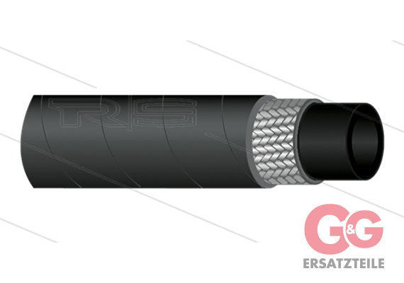 HD-Schlauch 1SC-06 (1/4") schwarz - 250 Bar - Ø12,2mm - 150°C