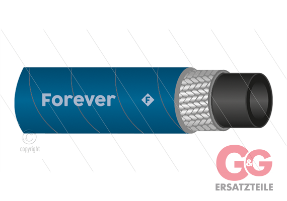 HD-Schlauch 1SCX-12 (1/2") - Forever - hoch abriebfest - blau - 180 Bar - Ø19,1mm - 150°C