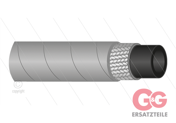 HD-Schlauch 1SN-315-08 (5/16") - grau - 315 Bar - Ø14,7mm - 150°C