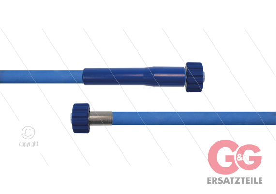 HD-Schlauch blau 1SC-06 - 15m - 2x M22x1,5 HV flach - 1x GKS - 250 Bar