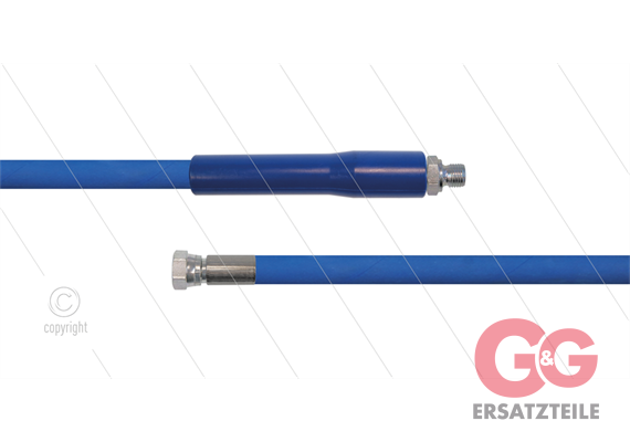 HD-Schlauch blau 1SC-08 - 25m - 3/8" AGR x 3/8" DKR - 1x GKS - 250 Bar - 3/8" AGR mit GKS