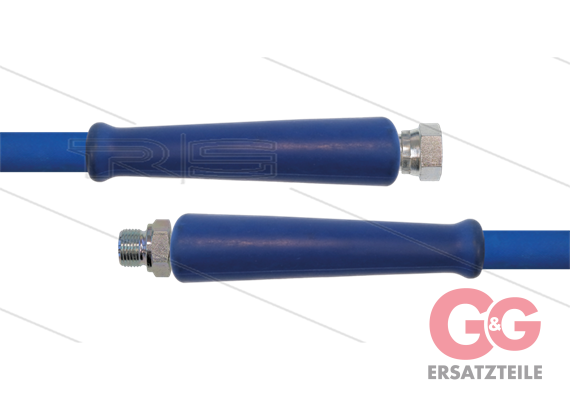 HD-Schlauch blau 1SC-12 - 15m - 1/2" DKR x 1/2" AGR - 2x GKS - 250 Bar