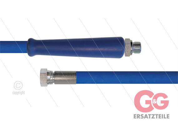 HD-Schlauch blau 1SC-12 - 20m - 1/2" AGR x 1/2" DKR - 1x GKS - 250 Bar - 1/2" AGR mit GKS