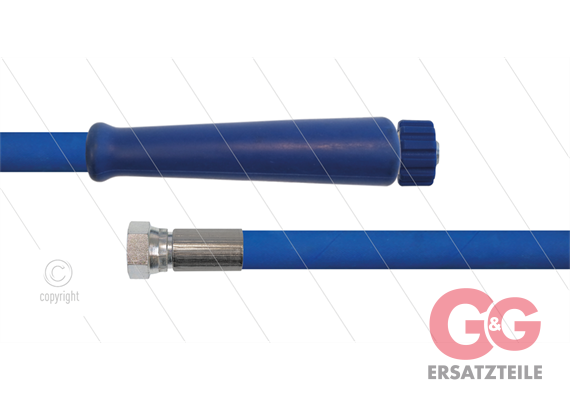 HD-Schlauch blau 1SC-12 - 20m - M22x1,5 HV x 3/8" DKR - 1x GKS - 250 Bar - M22HV mit GKS