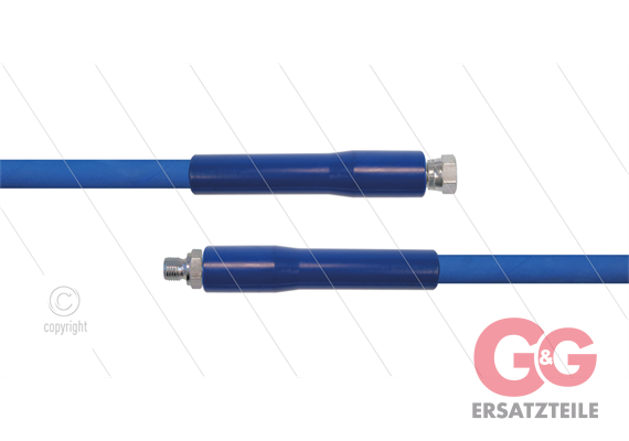 HD-Schlauch blau 2SC-06 - 20m - 3/8" DKR x 1/4" AGR - 2x GKS - 400 Bar