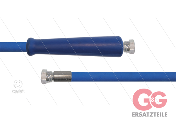 HD-Schlauch blau 2SC-08 - 5,0m - 2x 1/4" DKR - 1x GKS - 400 Bar