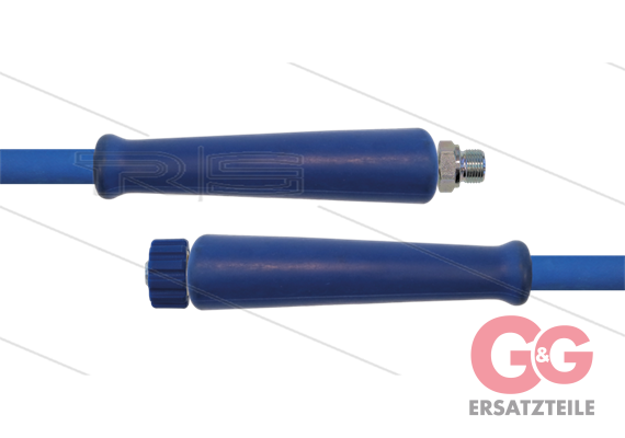 HD-Schlauch blau 2SC-10 - 10m - 3/8" AGR x M22x1,5 HV flach - 2x GKS - 400 Bar