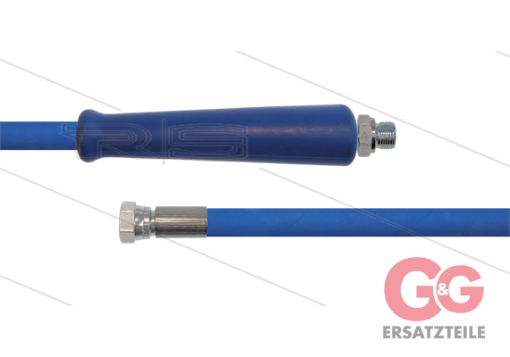 HD Schlauch blau 2SC-10 - 15m - 3/8" AGR x 3/8" DKR - 1x GKS - 400 Bar - 3/8" AGR mit GKS