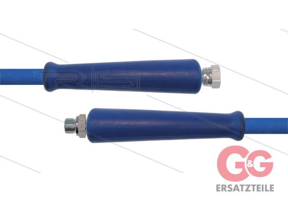 HD-Schlauch blau 2SC-10 - 5,0m - 3/8" DKR x 3/8" AGR - 2x GKS - 400 Bar