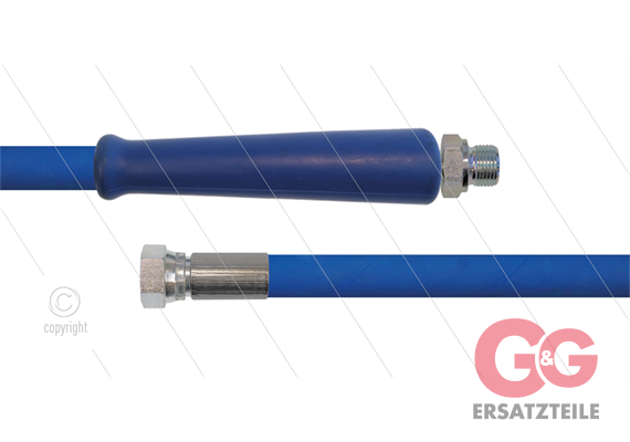 HD-Schlauch blau 2SC-12 - 20m - 1/2" AGR x 1/2" DKR - 1x GKS - 400 Bar - 1/2" AGR mit GKS