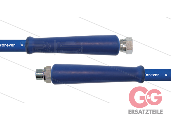 HD-Schlauch blau - 2SCX-12 - Forever - 10m - 3/8" DKR x 3/8" AGR - 2x GKS - 300 Bar
