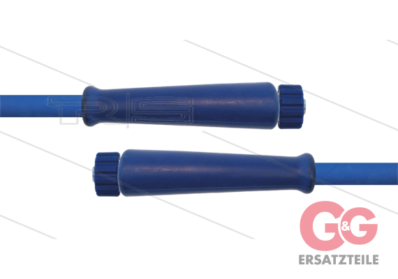 HD-Schlauch blau 2SN-Plus-10 - 5,0m - 2x M22x1,5 HV VA - 2 x GKS - 500 Bar