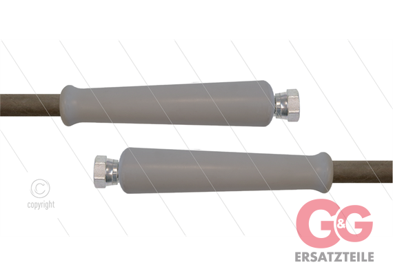 HD-Schlauch grau 2SC-08 - 10m - 2x 3/8" DKR - 2x GKS - 400 Bar