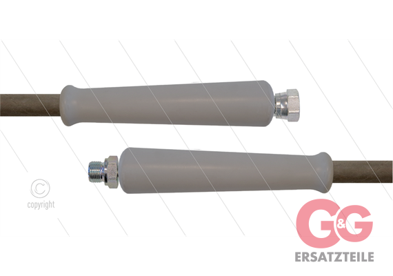 HD-Schlauch grau 2SC-10 - 10m - 3/8" DKR x 3/8" AGR - 2x GKS - 400 Bar