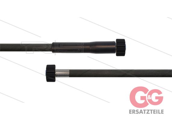 HD-Schlauch schwarz 1SC-06 - 10m - 2x M22x1,5 HV flach - 1 x GKS - 250 Bar