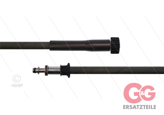 HD-Schlauch schwarz 1SC-06 - 10m - M22x1,5 HV x Stecknippel VA Ø11mm + Lager