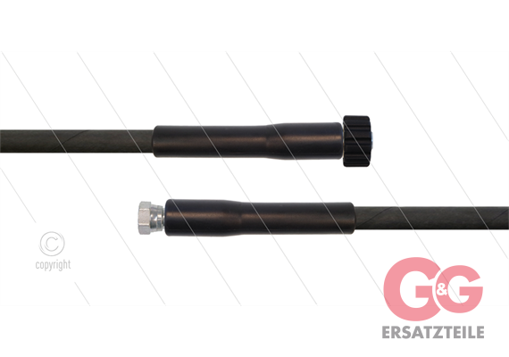 HD-Schlauch schwarz 1SC-06 - 20m - M22x1,5 HV flach x 3/8" DKR - 2x GKS - 250 Bar