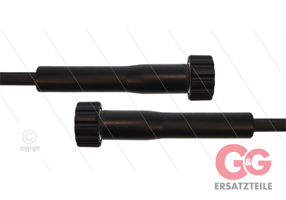 HD-Schlauch schwarz 1SC-08 - 10m - 2x M22x1,5 HV flach - 2x GKS - 250 Bar