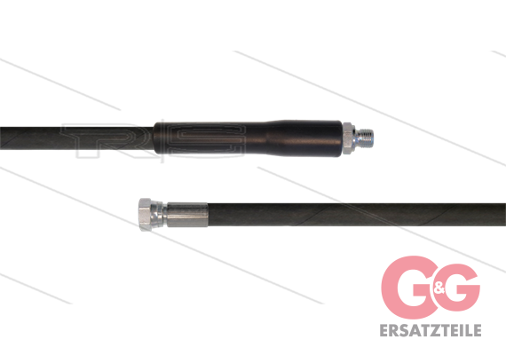 HD-Schlauch schwarz 1SC-08 - 15m - 3/8" AGR x 1/2" DKR - 1x GKS - 250 Bar