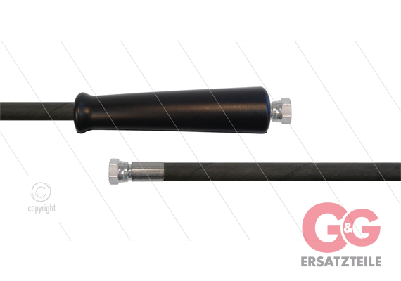 HD-Schlauch schwarz 1SC-10 - 10m - 2 x 3/8" DKR - 1x GKS - 250 Bar