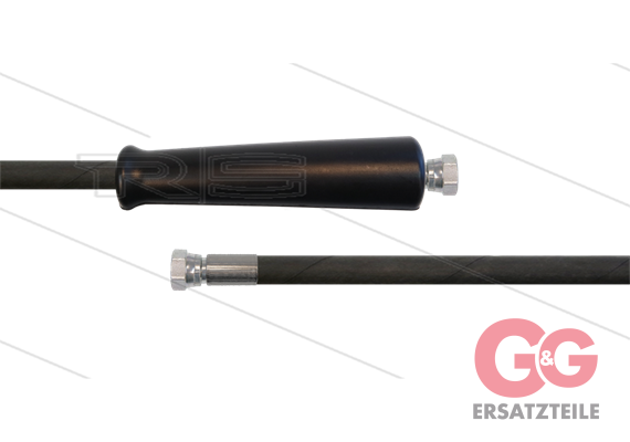 HD-Schlauch schwarz 1SC-10 - 15m - 2 x 3/8" DKR - 1x GKS - 250 Bar