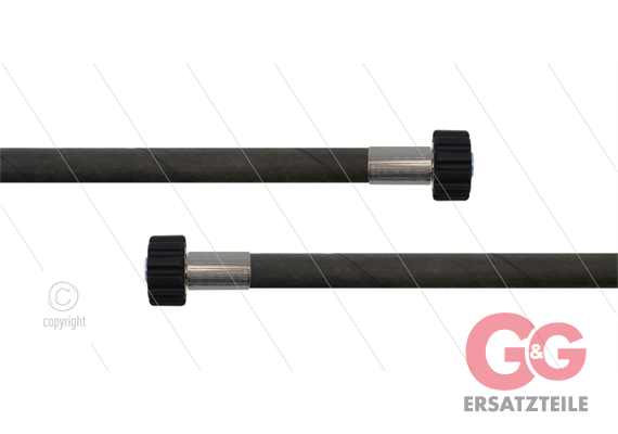 HD-Schlauch schwarz 1SC-10 - 15m - 2x M22x1,5 HV flach - ohn